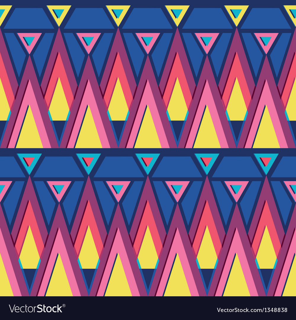 Vibrant triangles seamless pattern background