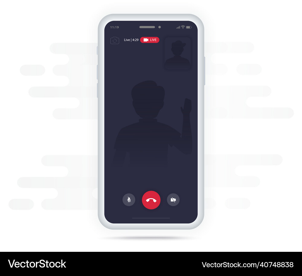 Video call conference ui application design Vector Image