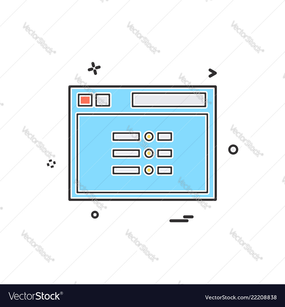 Web layout icon design Vector Image Web layout icon design