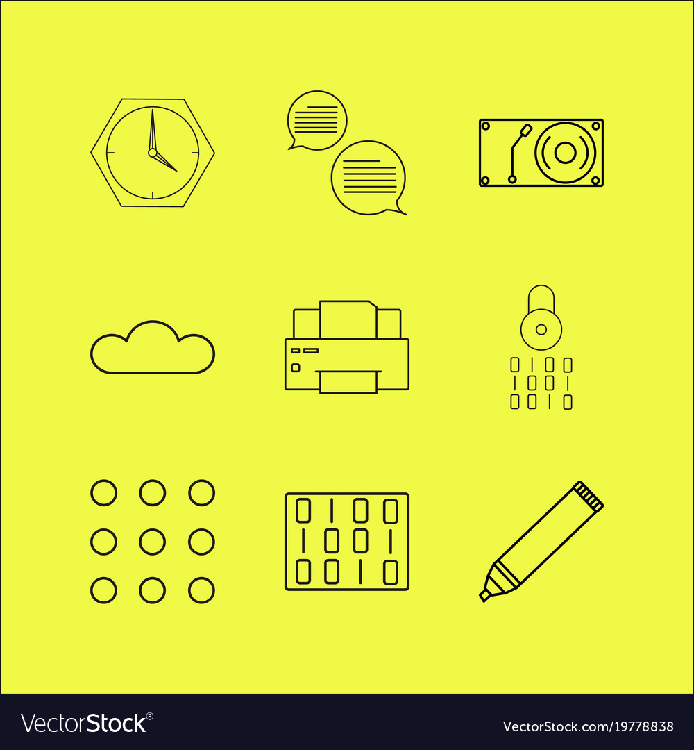 Web linear icon set simple outline icons