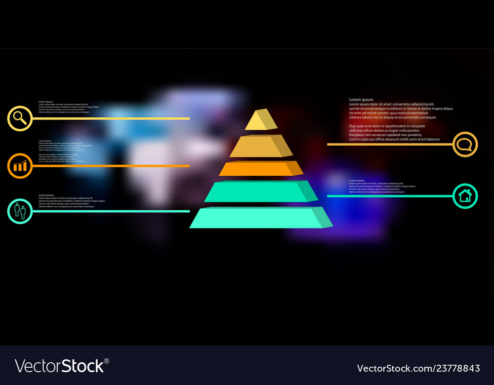 3d infographic template with embossed triangle