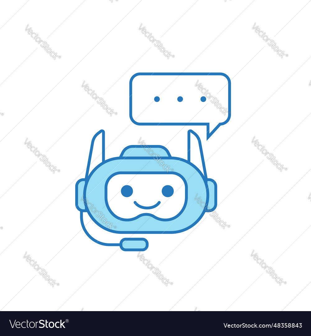 Chatbot icon or virtual assistant design vector image Chatbot icon or virtual assistant design