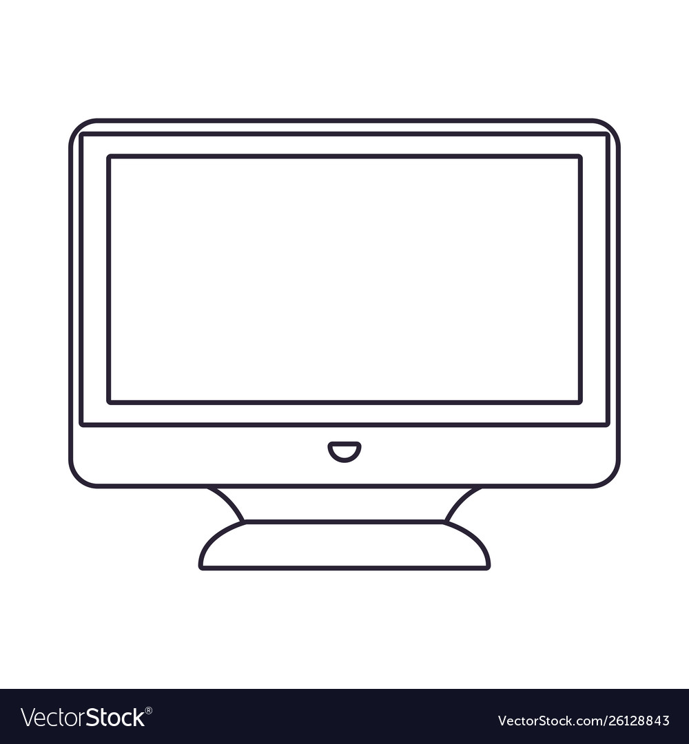 Computer monitor on white background