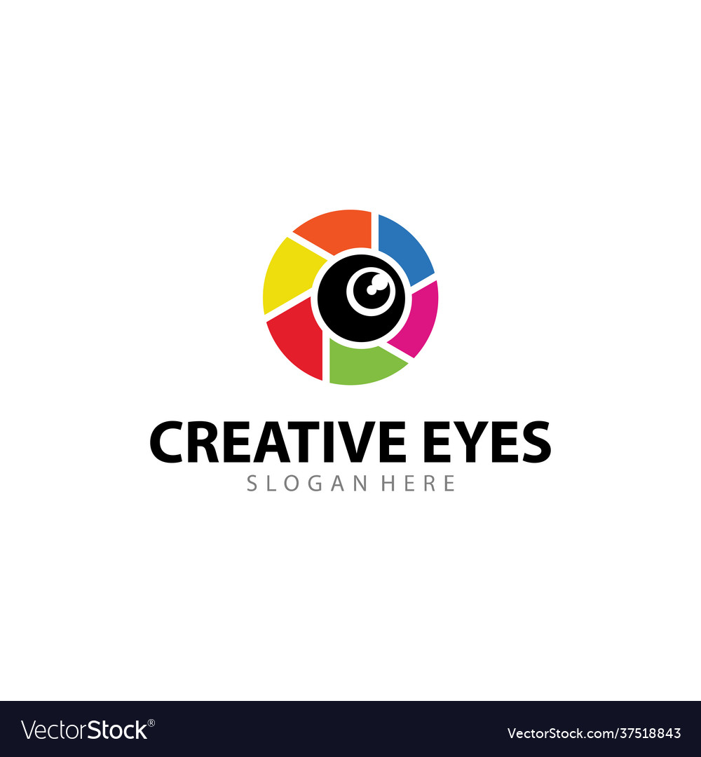 Creative eyes logo design Royalty Free Vector Image