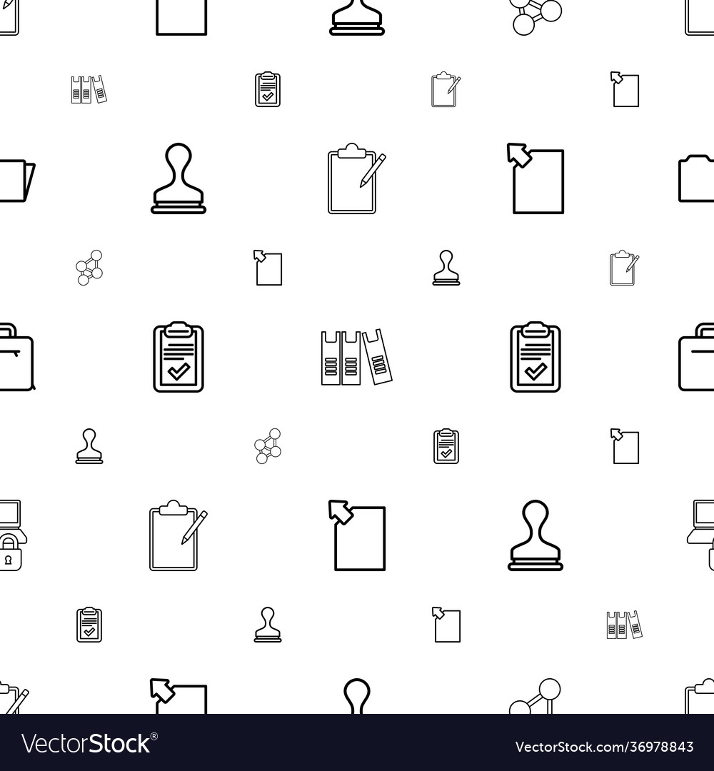 Document icons pattern seamless white background