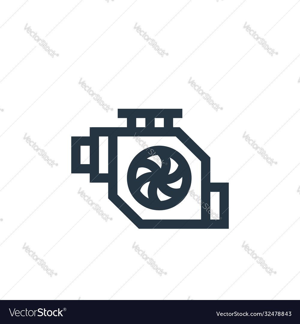 Engine icon isolated on white background outline