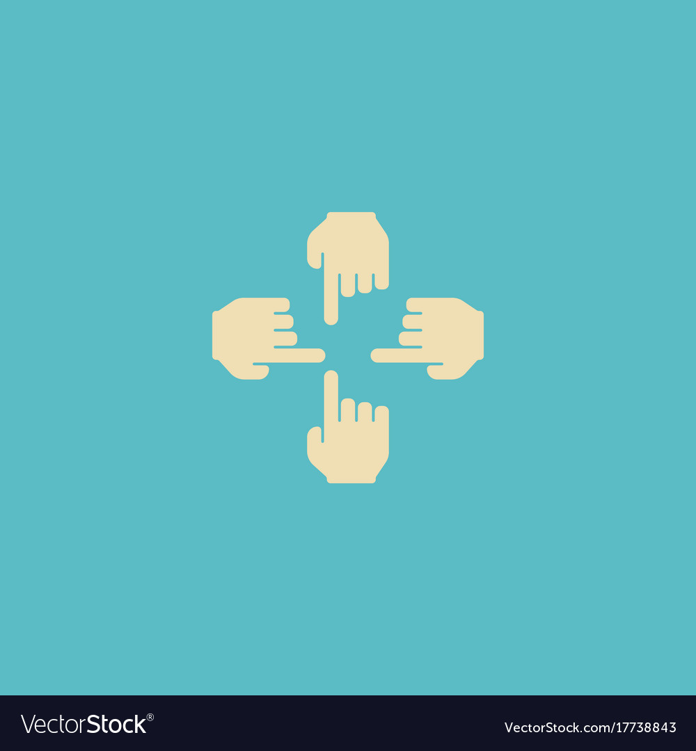 Flat icon multitouch element