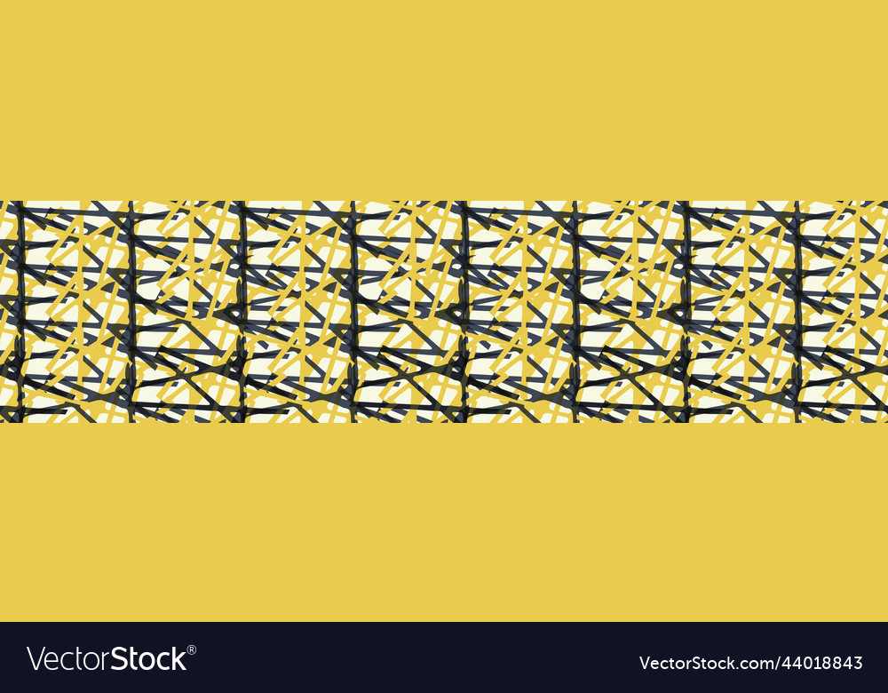 Knit weave style grid seamless border vector image Knit weave style grid seamless border