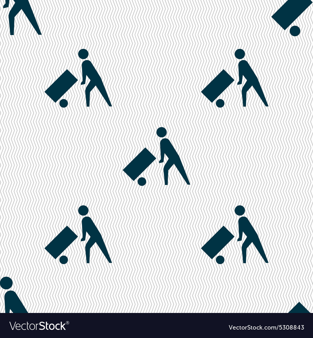Loader icon sign seamless pattern with geometric