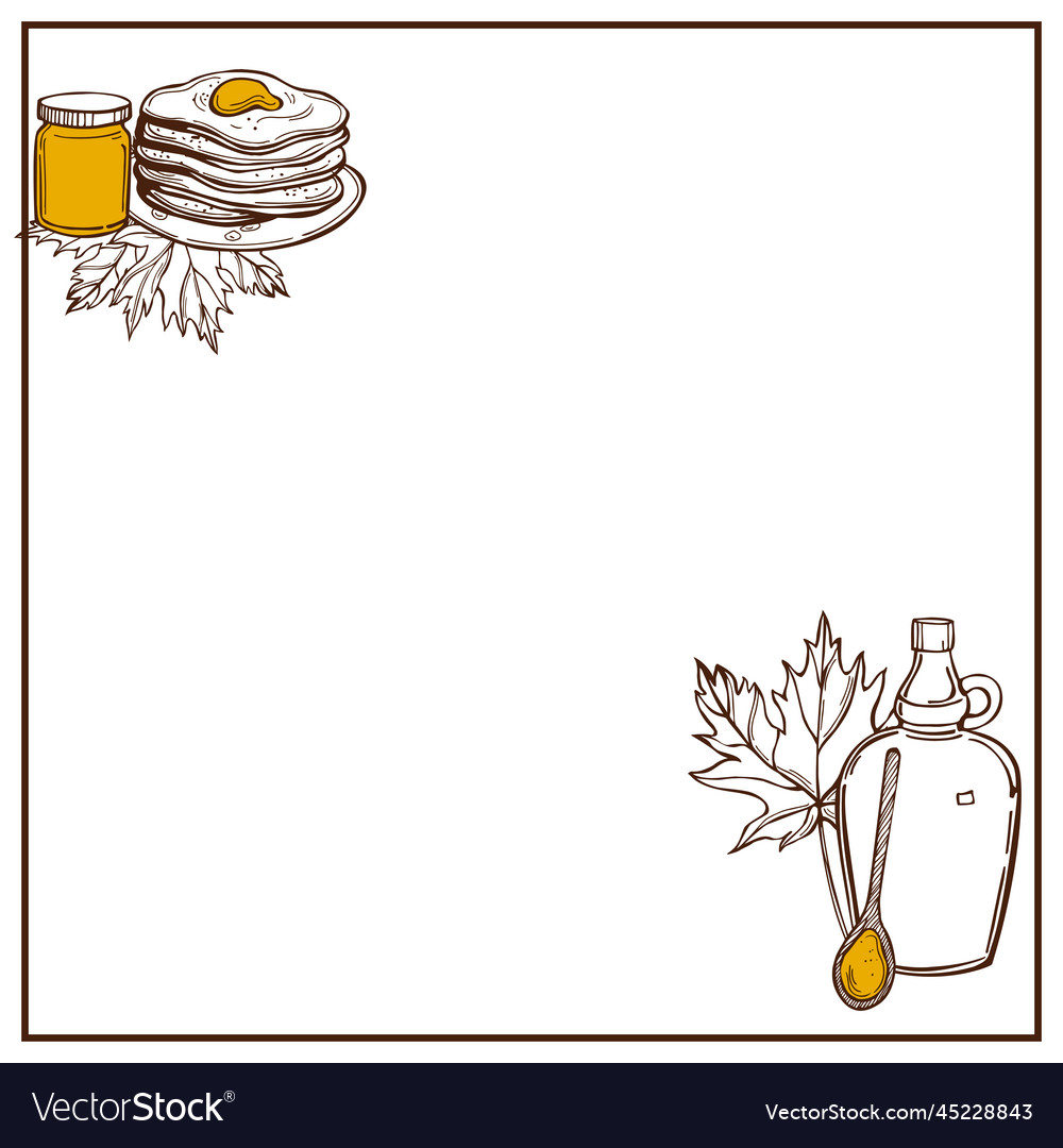 Maple syrup set background Royalty Free Vector Image