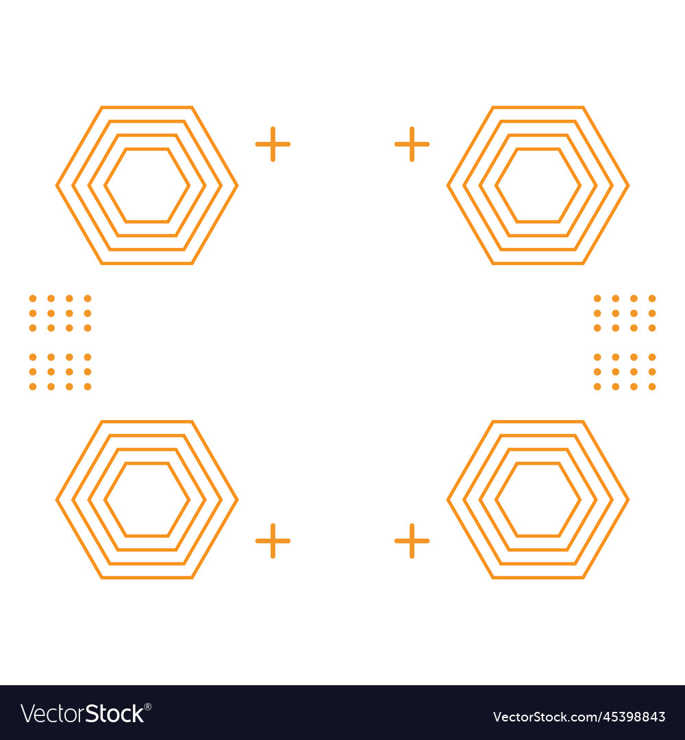 Modern geometric hexagonal shape design