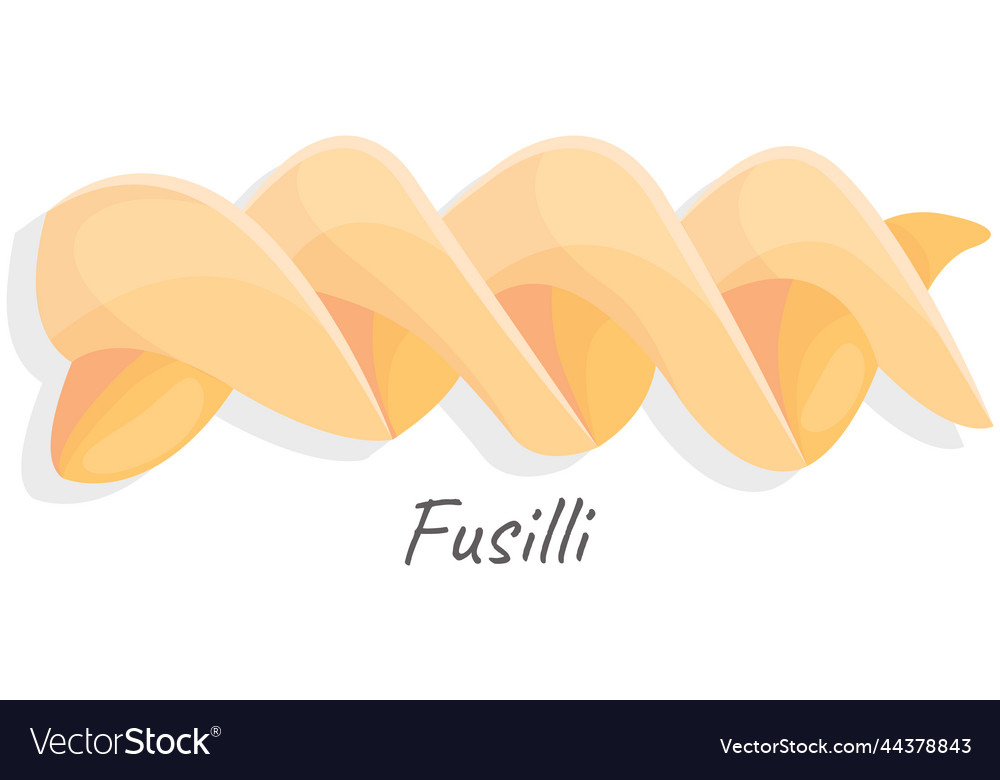 Pasta fusilli italian cartoon