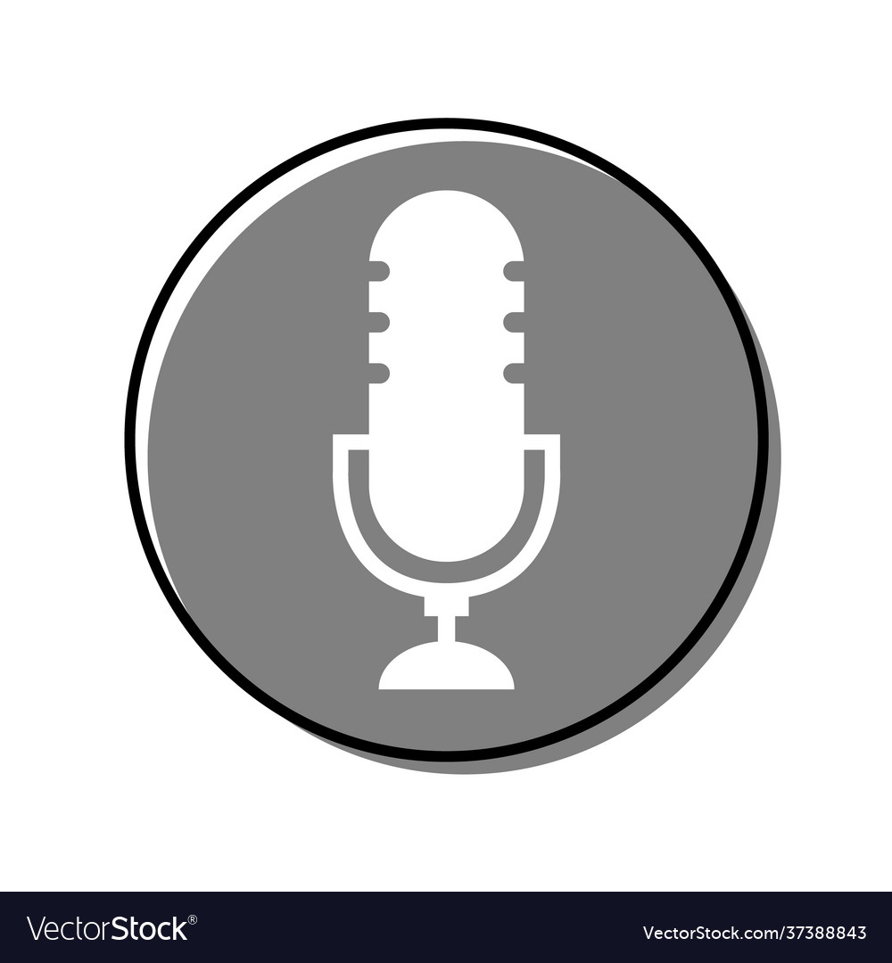 Podcast radio icon on white background Royalty Free Vector