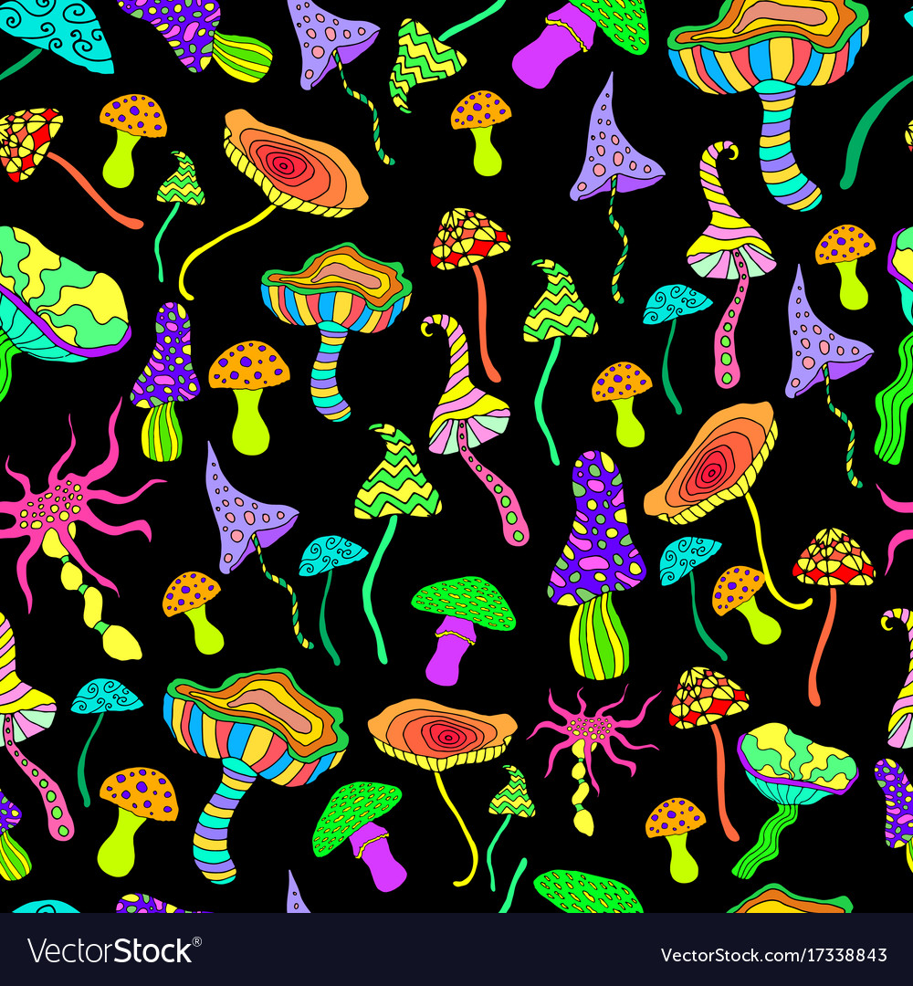 Psychedelic Mushroom Pattern