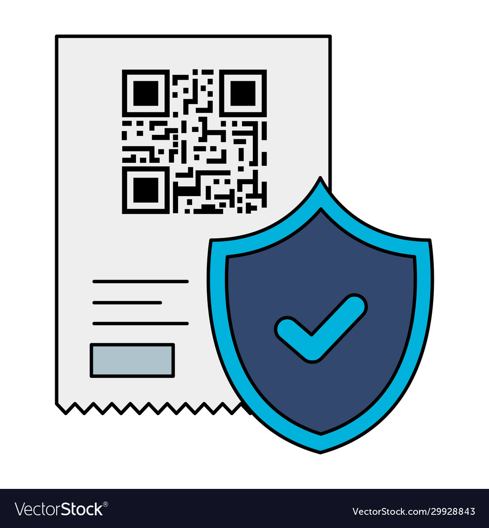 Qr code receipt paper and shield design