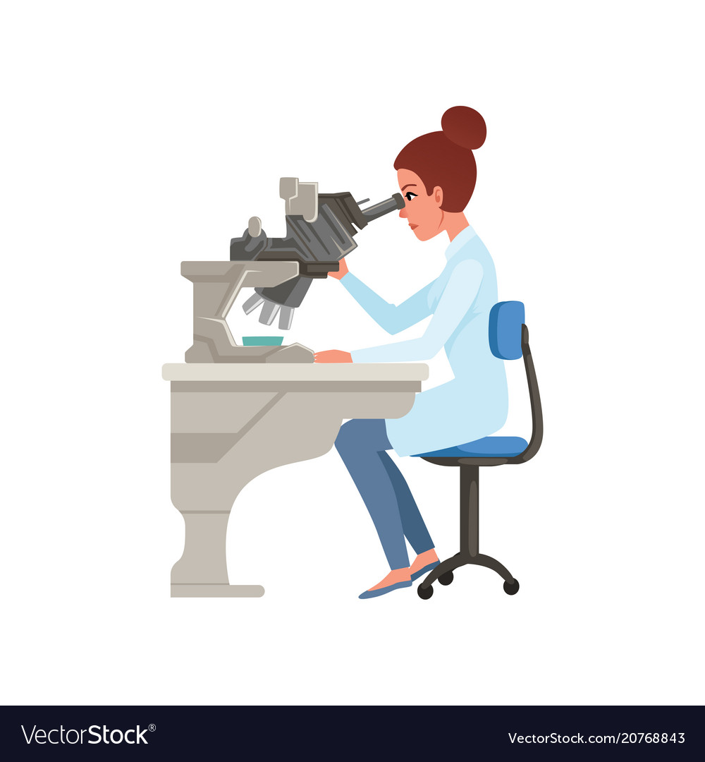 Scientist Using Microscope