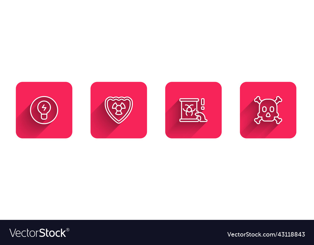 Set line light bulb with concept of idea vector image Set line light bulb with concept of idea