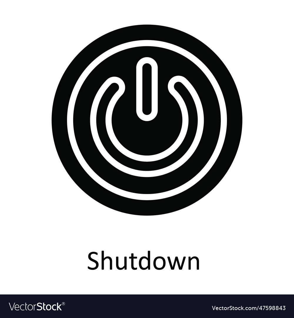 Shutdown solid icon design