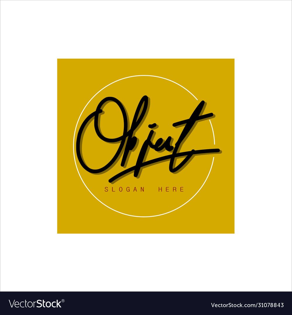 Signature logo initial object