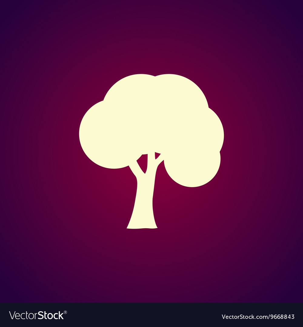 Trees icons flat design style
