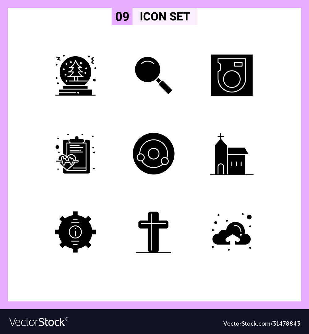 User interface pack 9 basic solid glyphs