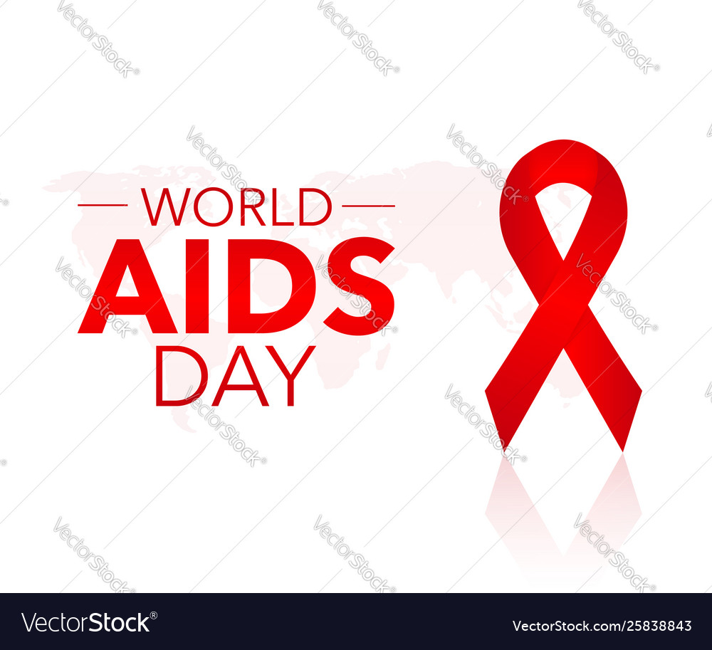World aids day 1st december poster vector image World aids day 1st december poster