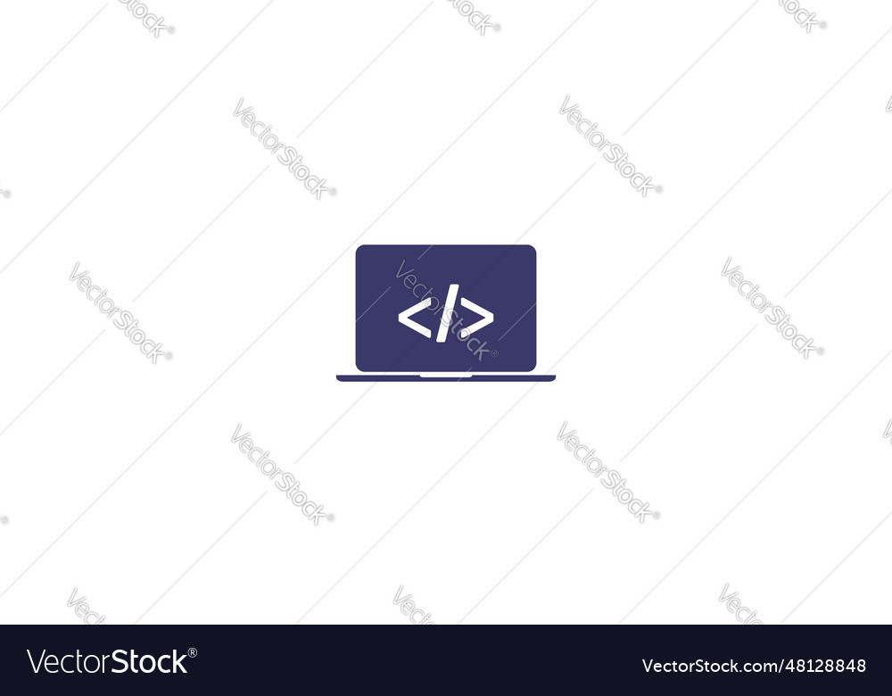 Browser computer laptop app program code vector image Browser computer laptop app program code