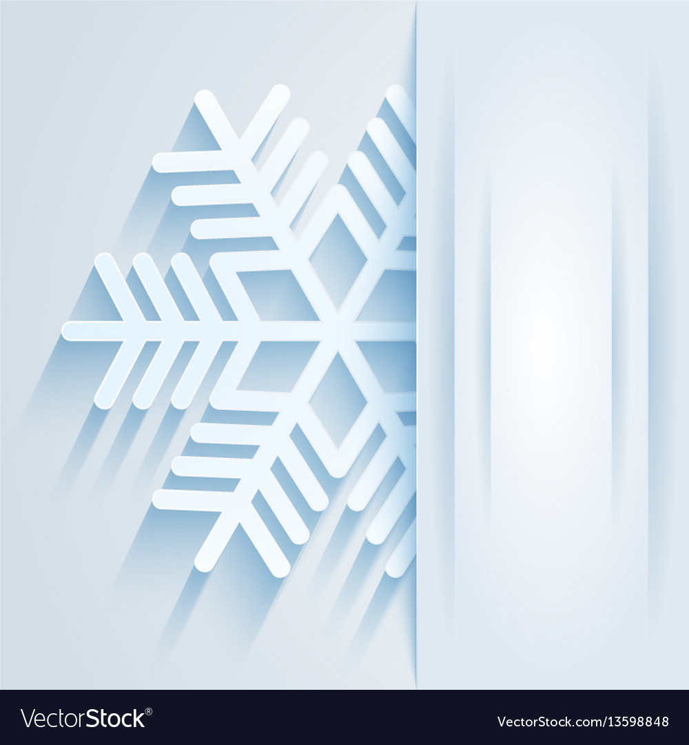 Card with snowflake vector image Card with snowflake