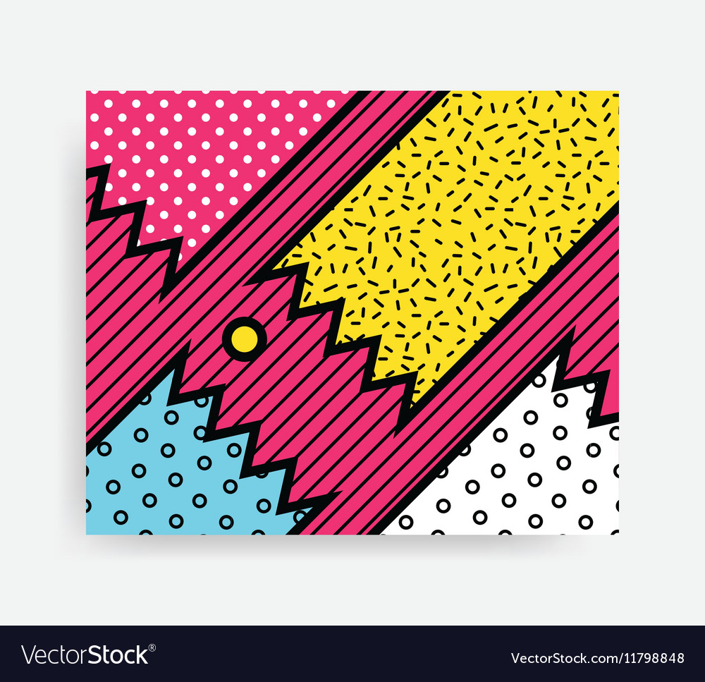 Colorful pop art pattern Royalty Free Vector Image