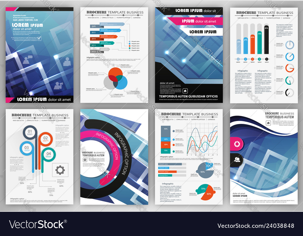 Corporate brochures and infographics elements