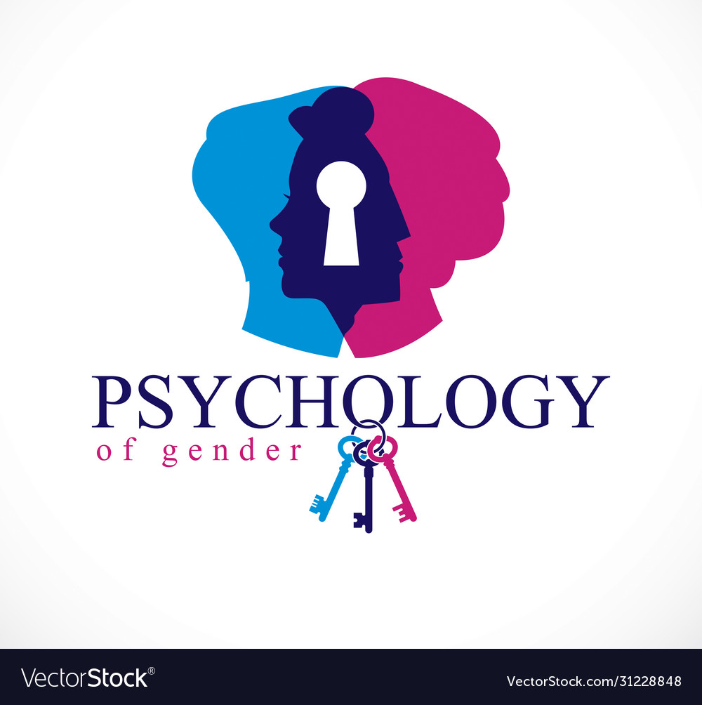 Gender psychology concept created with man