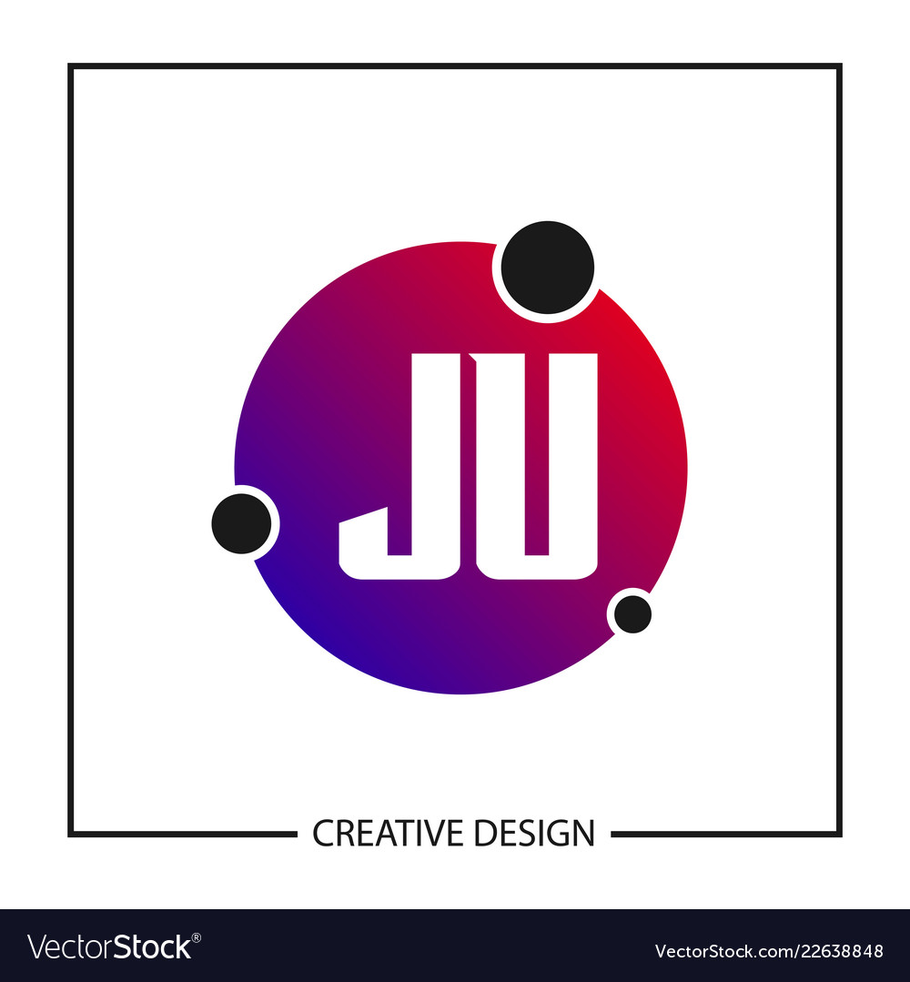 Initial letter ju logo template design