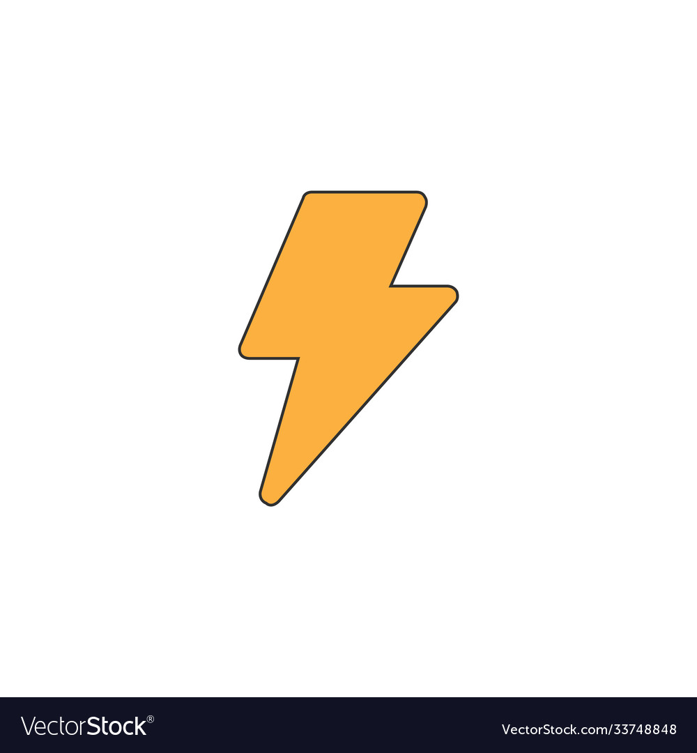 Lightning icon shock symbol storm or electrical