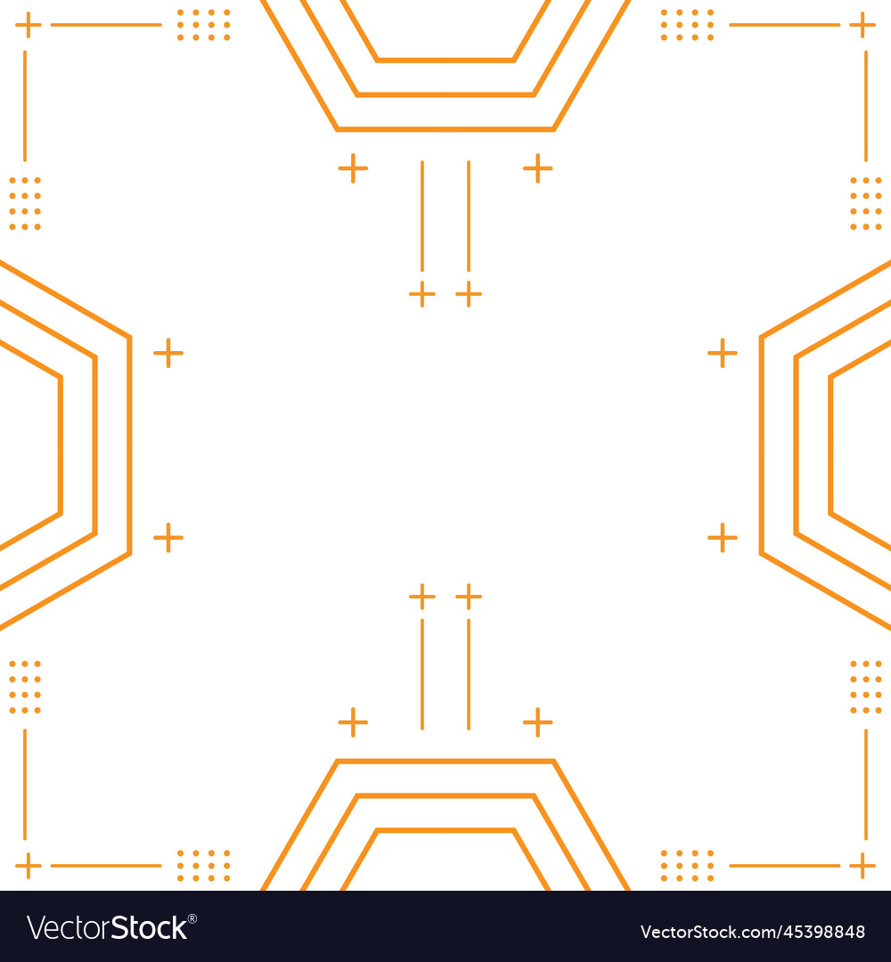 Modern geometric hexagonal shape design