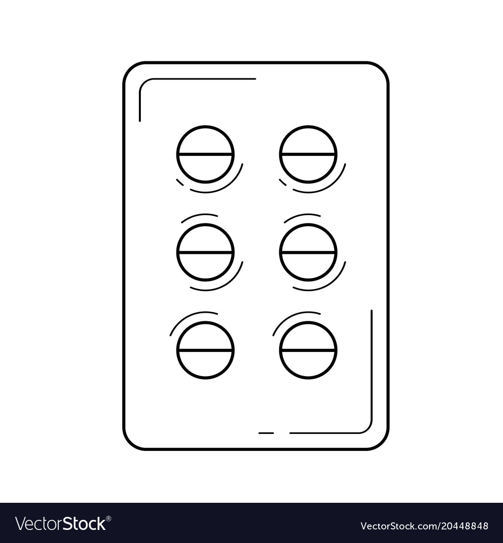 Pillen Box Linie Symbol