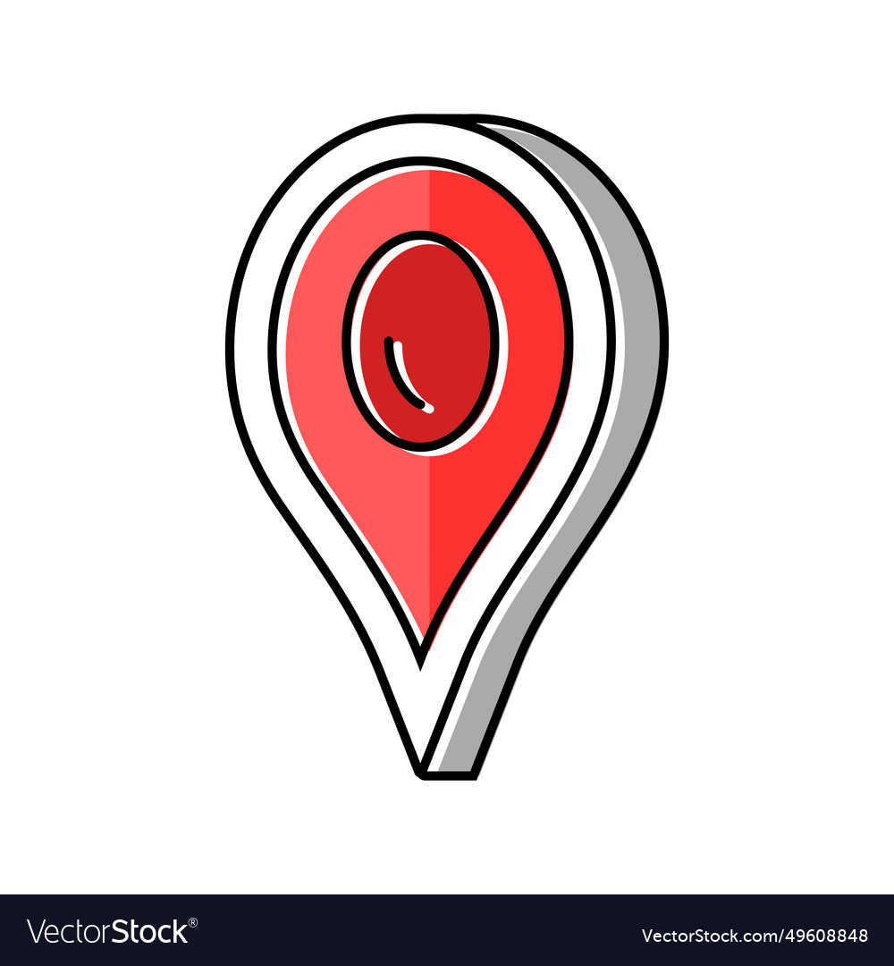 Rote Zeiger Karte Standort Farb-Symbol vector image Rote Zeiger Karte Standort Farb-Symbol