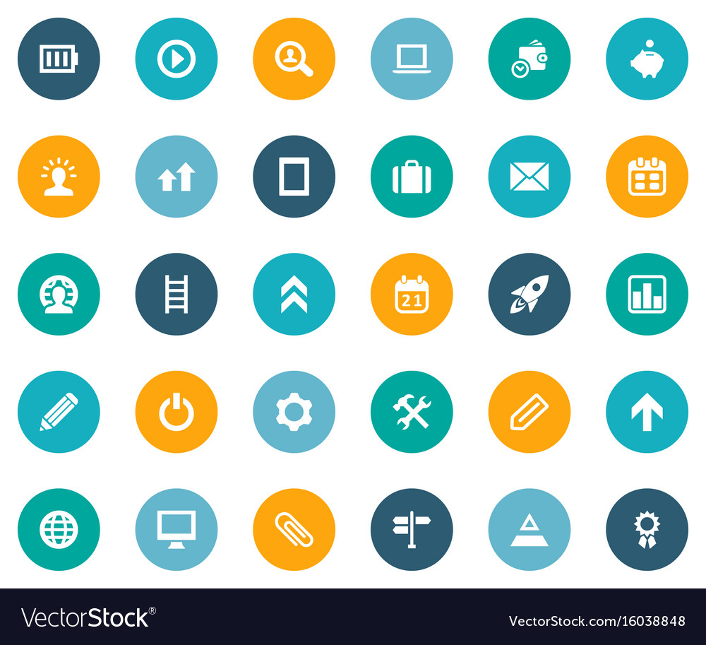 Set of simple startup icons