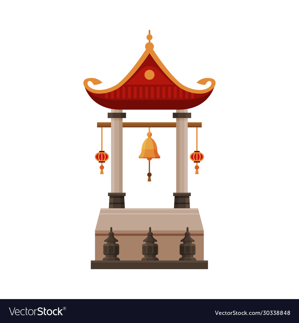 Traditional chinese building cultural asian Vector Image