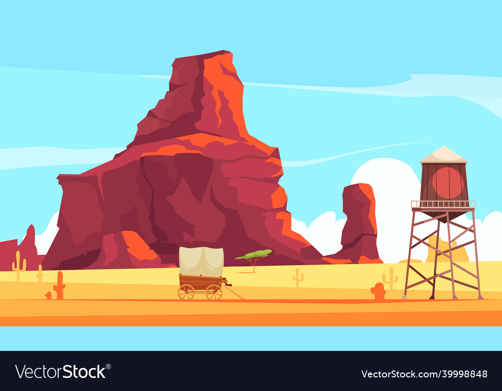 Wild west alpinism composition Royalty Free Vector Image