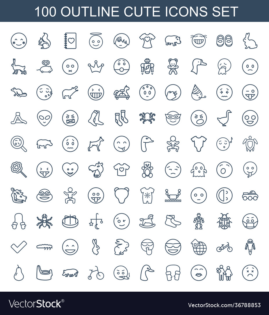 100 cute icons