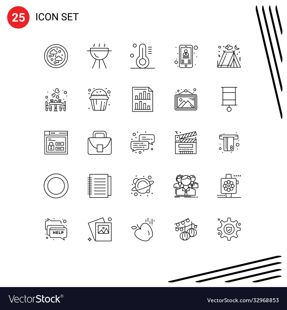 25 universal lines set for web and mobile