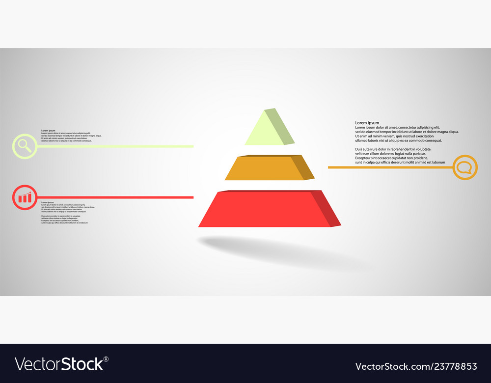3d infographic template with embossed triangle Vector Image 3d infographic template with embossed triangle