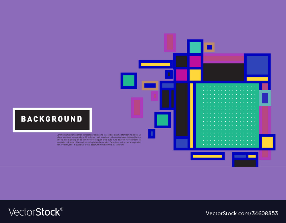 Abstract colorful rectangle background for banner vector image Abstract colorful rectangle background for banner