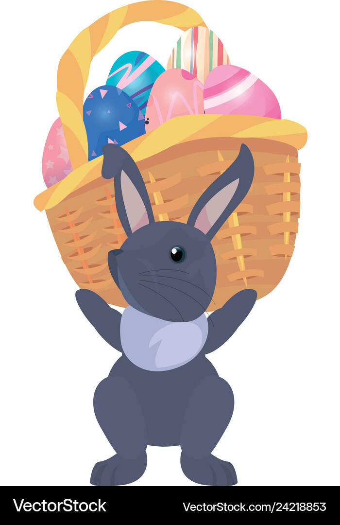 Bunny egg easter Royalty Free Vector Image - VectorStock