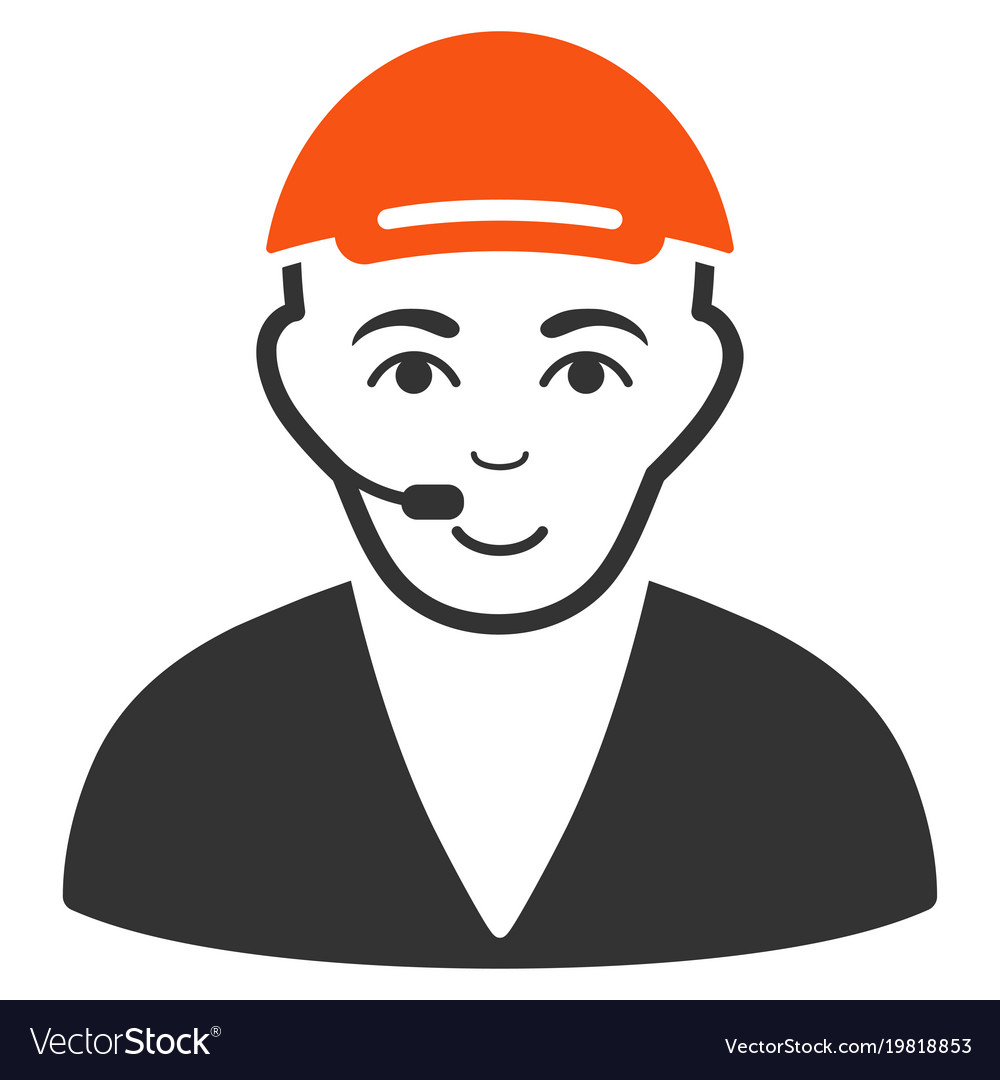 Call center operator icon