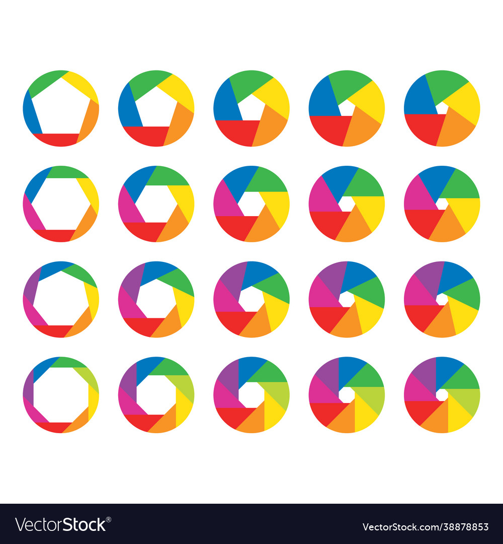 Camera aperture spectrum set