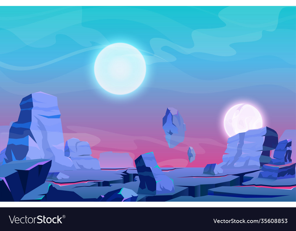 Cartoon Fantasie Natur Panorama Landschaft