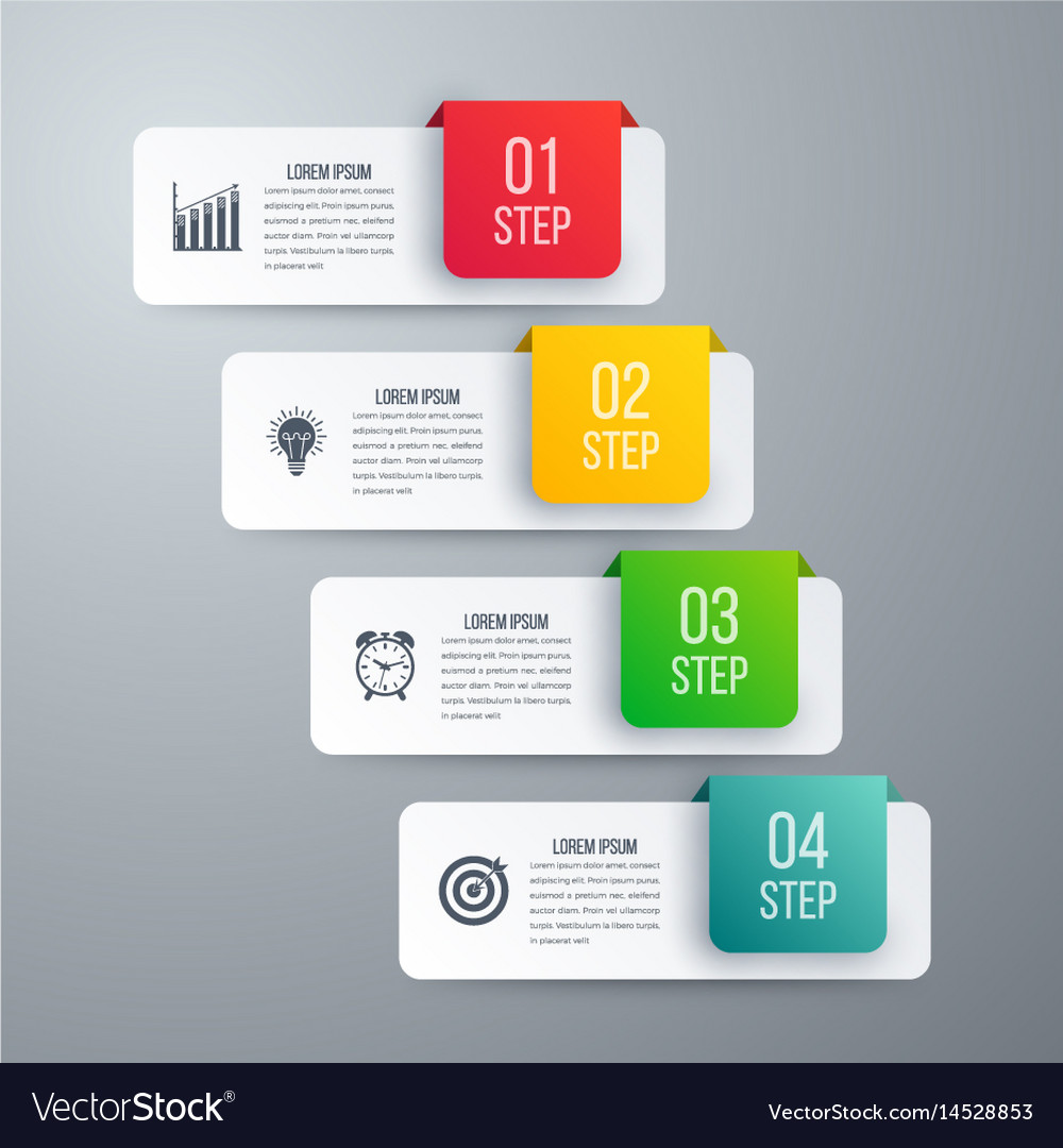 Infographics four options Royalty Free Vector Image