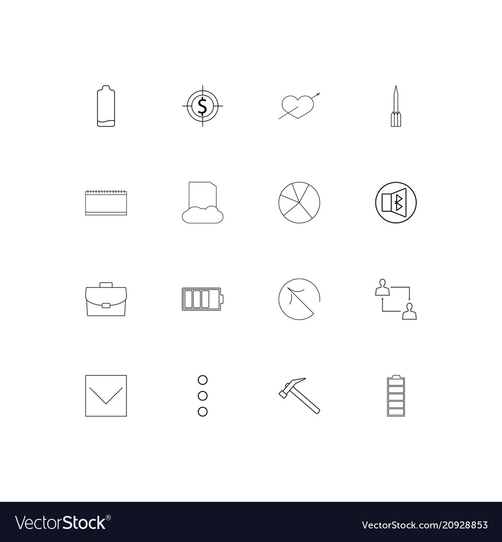 Internet of things linear thin icons set outlined