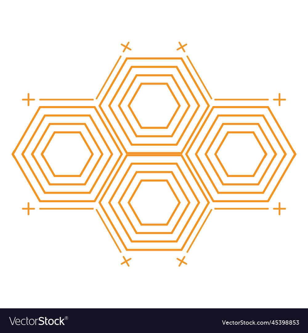 Modern geometric hexagonal shape design